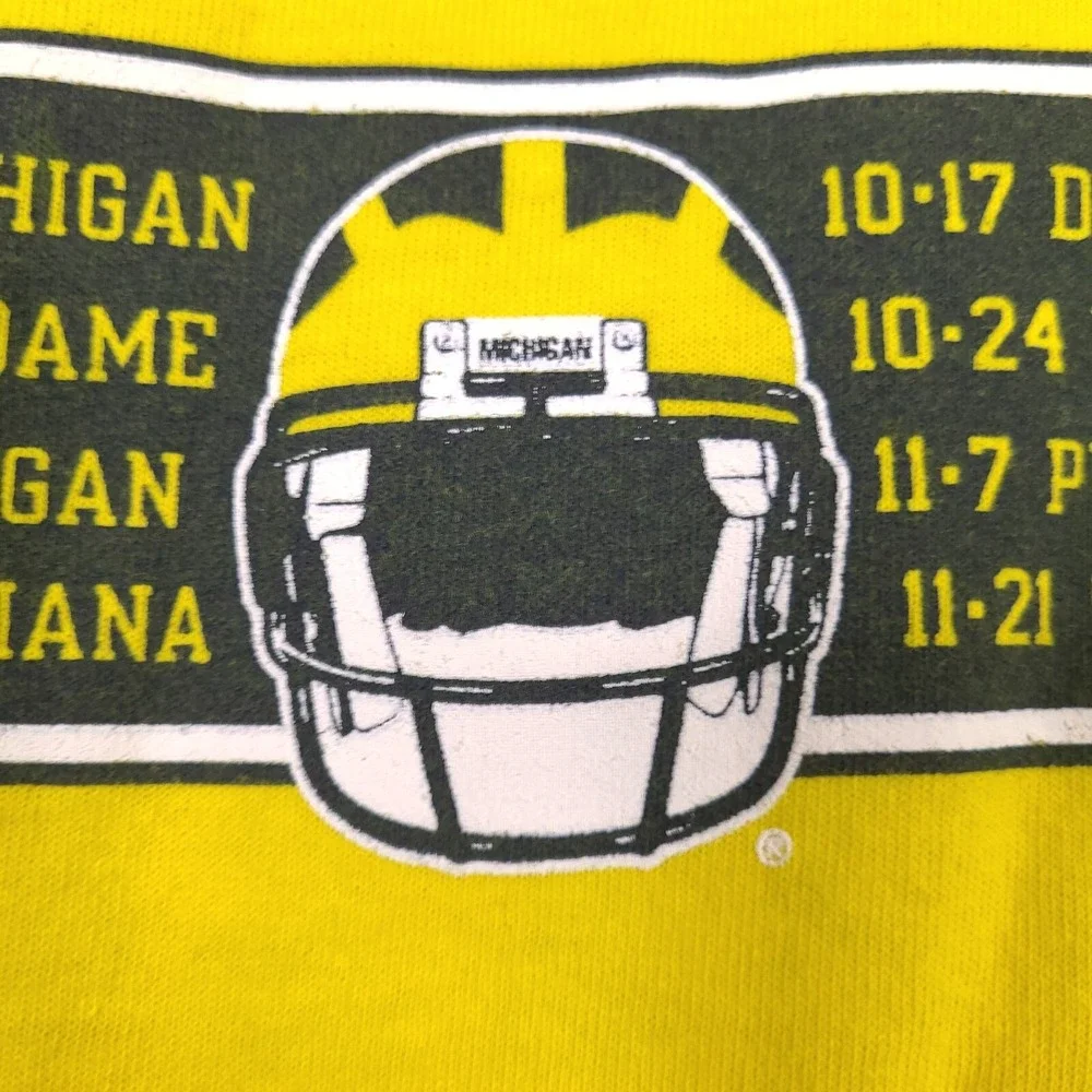 Michigan Wolverines Shirt Men XXL Yellow Adidas NCAA Football The Big House 2009